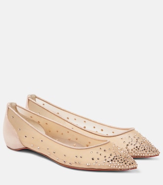 Follies Strass mesh ballet flats | Christian Louboutin