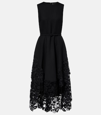 Cocktailkleid aus einem Wollgemisch und Spitze | Oscar de la Renta