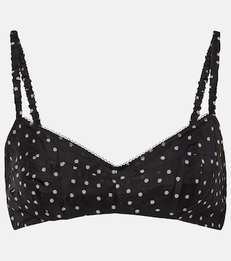 Bralette in seta a pois  | SIR