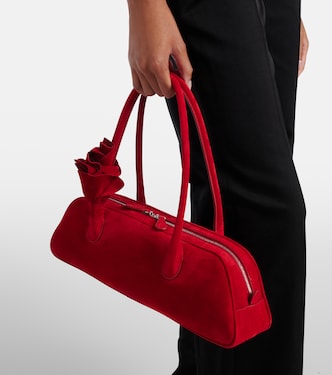 Brigitte floral-appliqué suede tote bag | Magda Butrym