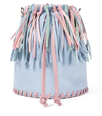 Fringed faux leather bucket bag | Stella McCartney Kids