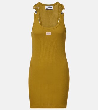 Logo ribbed-knit cotton minidress | Jean Paul Gaultier