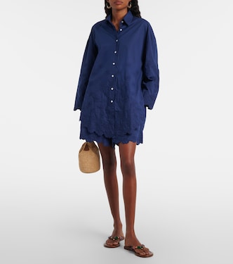 Floral cotton poplin shirt dress | Juliet Dunn