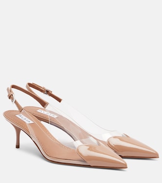 Le Cœur 55 patent leather slingback pumps | Alaïa