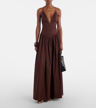 Open-back cotton maxi dress | Adriana Degreas