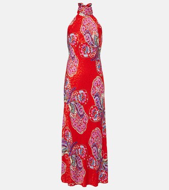 Maura printed halterneck maxi dress | Rixo