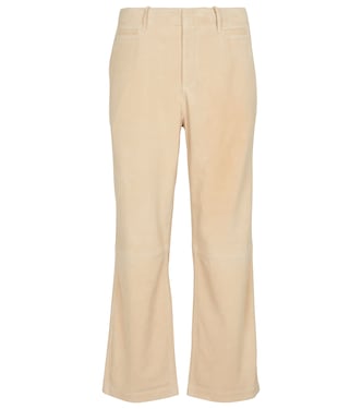 High-Rise-Hose Le Tomboy aus Veloursleder | Frame