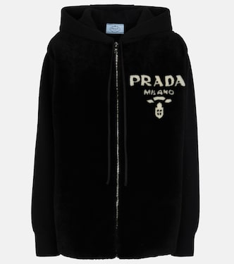 Kapuzenjacke aus Kaschmir und Shearling | Prada