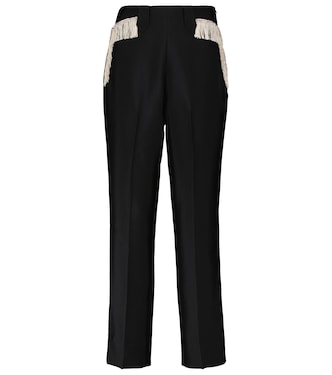 Fringe-trimmed wide-leg pants | Rodarte