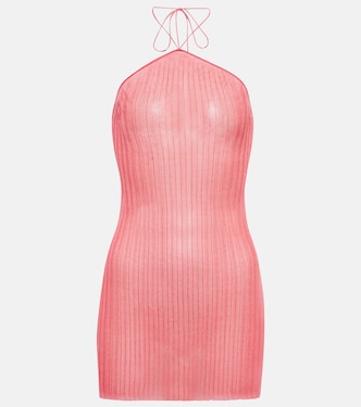 Halterneck cotton minidress | Nensi Dojaka