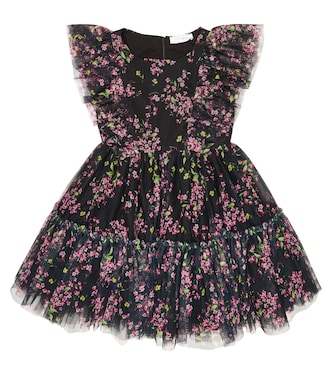 Bedrucktes Kleid aus Tüll | Monnalisa