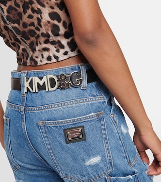x Kim – Ceinture en cuir à logo | Dolce&Gabbana