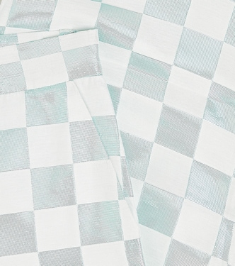 Checkerboard metallic pants  | Caroline Bosmans