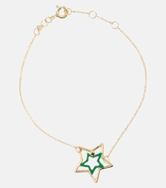 Bracelet Estrella en or 9 ct, émail et saphir | Aliita