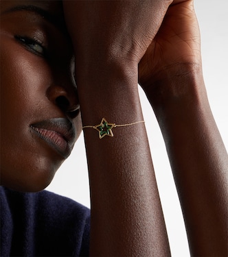 Armband Estrella aus 9kt Gelbgold mit Emaille und Saphir | Aliita