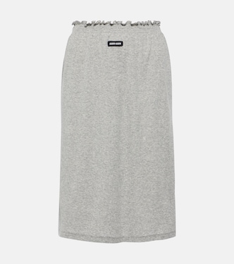Midirock aus Baumwoll-Jersey | Miu Miu