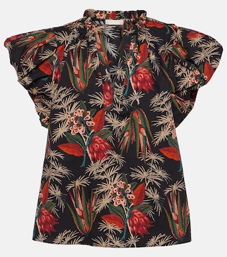 Top Klara de popelín de algodón floral | Ulla Johnson
