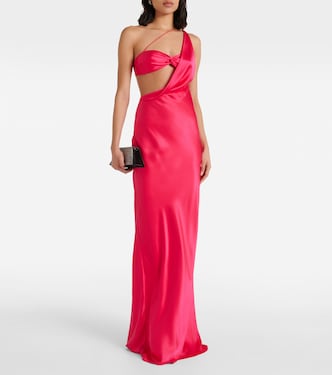 One-shoulder silk gown | The Sei
