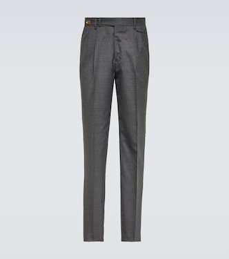 Pantalones rectos de lana virgen | Brunello Cucinelli