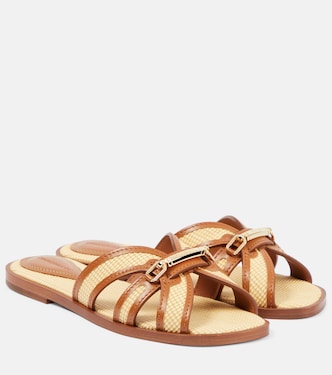 Sandali Prisma in rafia con pelle | Zimmermann