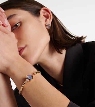 Bracelet Trisolina Bypass en or 18 ct, calcédoine et diamants | Marina B