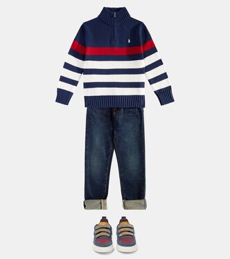 Striped cotton turtleneck sweater | Polo Ralph Lauren Kids