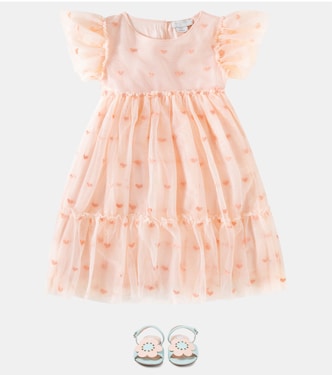 Abito in tulle con ricamo | Stella McCartney Kids