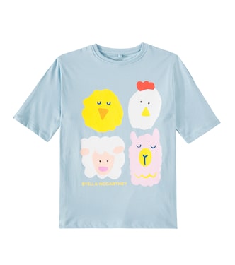 T-shirt in jersey di cotone con stampa | Stella McCartney Kids