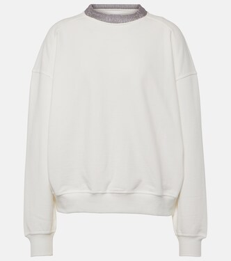 Monili cotton jersey sweatshirt | Brunello Cucinelli
