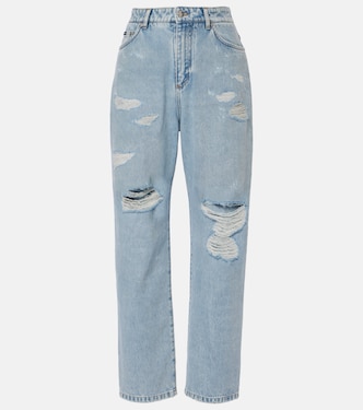 Jeans regular distressed a vita bassa | Dolce&Gabbana