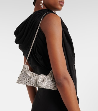 All-Over Crystal Hoop shoulder bag | Aquazzura