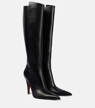 Birdee leather knee-high boots | McQueen