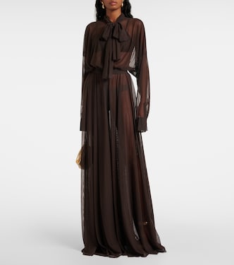 Hemdblusenkleid aus Mesh | Norma Kamali