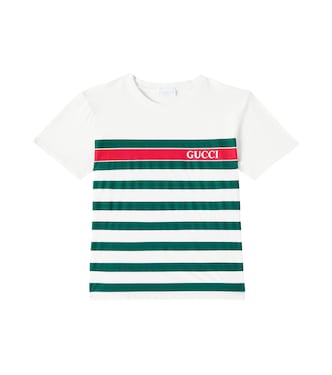 Logo striped cotton jersey T-shirt | Gucci Kids