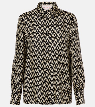 Bluse Toute La V aus Seiden-Twill | Valentino