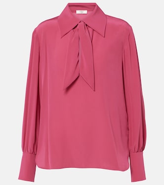 Tie-neck silk crêpe de chine blouse | Chloé