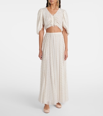 Falda larga de mezcla de seda | Chloé