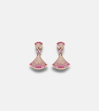 Boucles d'oreilles Divas' Dream en or 18 ct, saphirs roses, rubis et diamants | Bvlgari