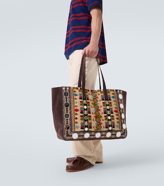 Verzierte Tote Nellcôte Large aus Veloursleder | Valentino Garavani