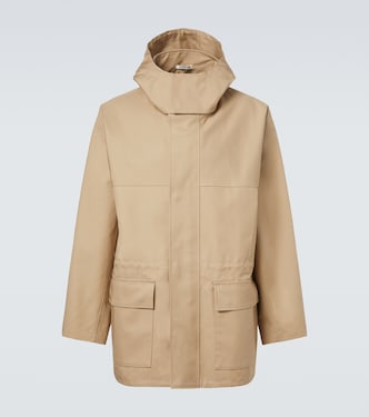 Hooded cotton gabardine jacket | Auralee