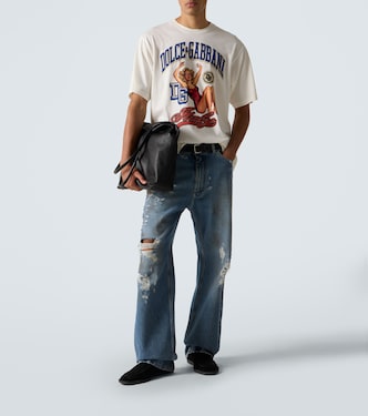 Camiseta de jersey de algodón estampada | Dolce&Gabbana