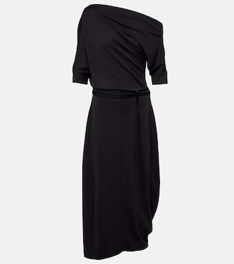 Belted asymmetric midi dress | Lemaire