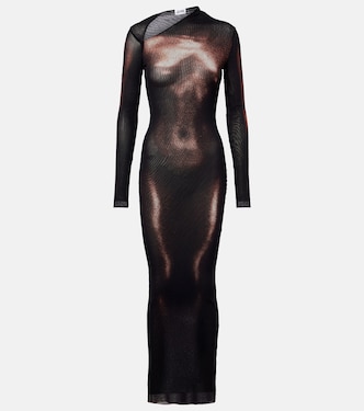 Trompe l'oeil mesh maxi dress | Jean Paul Gaultier