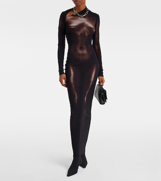 Trompe l'oeil mesh maxi dress | Jean Paul Gaultier