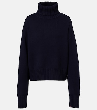 Jersey de cuello alto Crop Xtra de cachemir | Extreme Cashmere