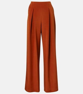 Palude silk-blend crêpe wide-leg pants | Max Mara