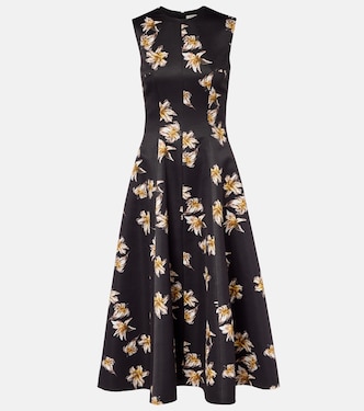 Mara floral duchess satin midi dress | Emilia Wickstead