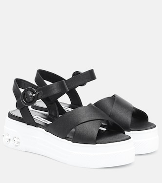 Embellished platform sandals | Miu Miu