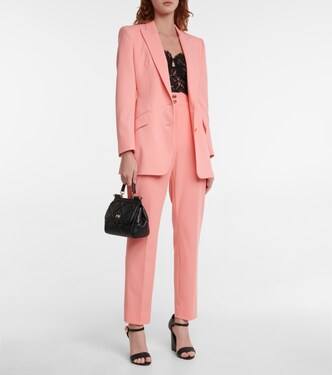 High-rise pleated slim pants | Dolce&Gabbana