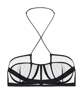 Mesh halterneck bra | Nensi Dojaka